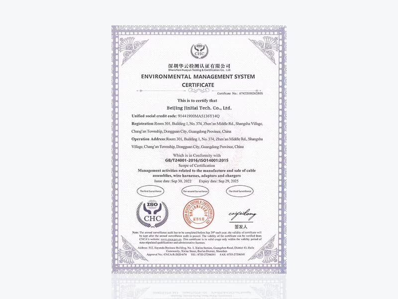 ISO14001 Certifications