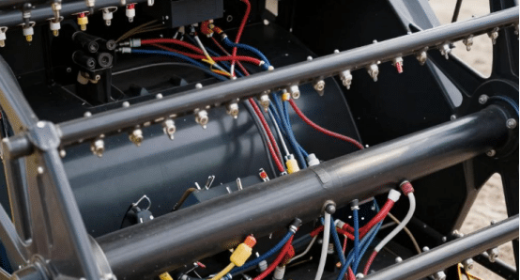 Tình trạng hệ thống dây điện của thiết bị nông nghiệp trên máy gặt đập liên hợp