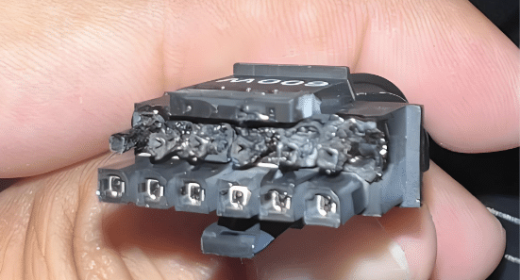 Kết nối bị biến dạng và chảy do nhiệt.